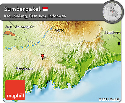 Physical 3D Map of Sumberpakel
