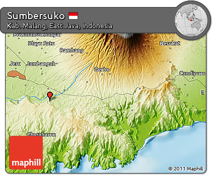 Physical 3D Map of Sumbersuko