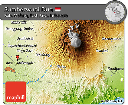 Physical 3D Map of Sumberwuni Dua