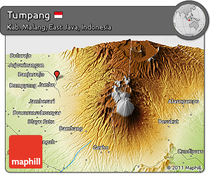 Physical 3D Map of Tumpang