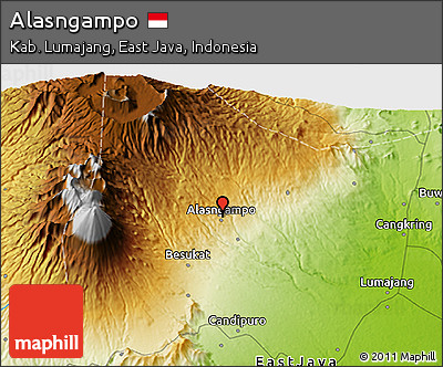 Physical 3D Map of Alasngampo
