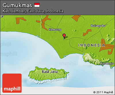Physical 3D Map of Gumukmas