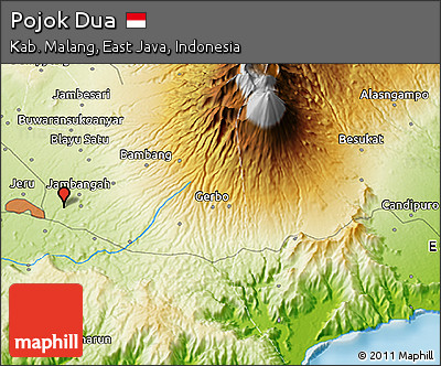 Physical 3D Map of Pojok Dua
