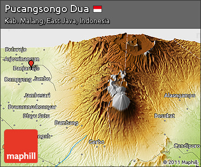Physical 3D Map of Pucangsongo Dua