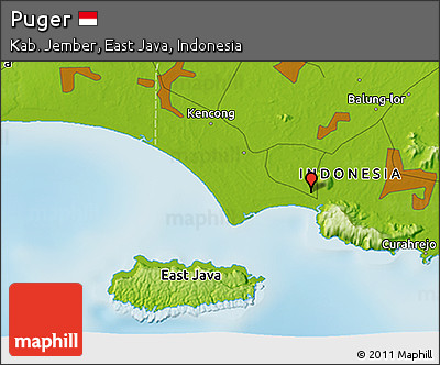 Physical 3D Map of Puger