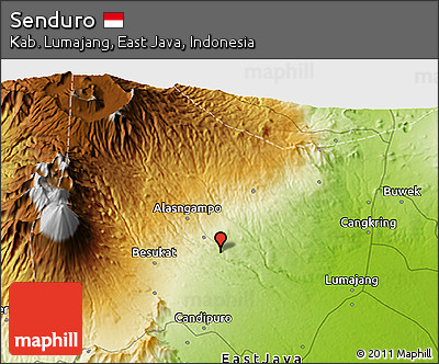 Physical 3D Map of Senduro