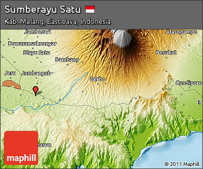 Physical 3D Map of Sumberayu Satu