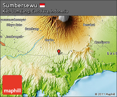 Physical 3D Map of Sumbersewu