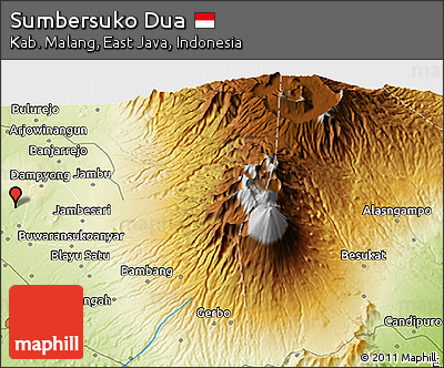 Physical 3D Map of Sumbersuko Dua