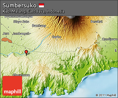 Physical 3D Map of Sumbersuko