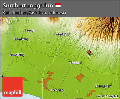 Physical 3D Map of Sumbertenggulun