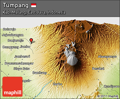 Physical 3D Map of Tumpang