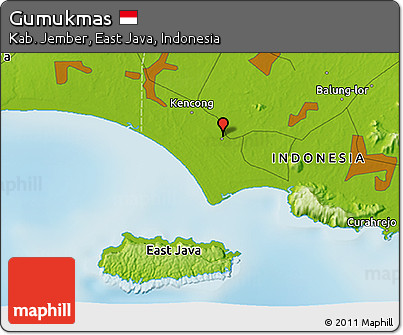 Physical 3D Map of Gumukmas