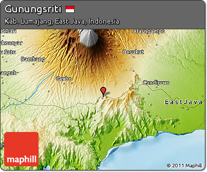 Physical 3D Map of Gunungsriti