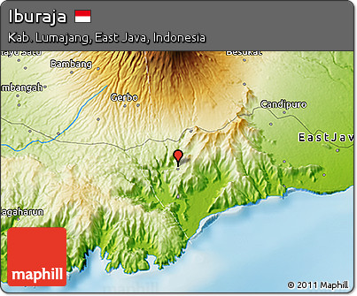 Physical 3D Map of Iburaja