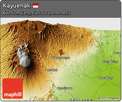 Physical 3D Map of Kayuenak