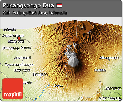 Physical 3D Map of Pucangsongo Dua