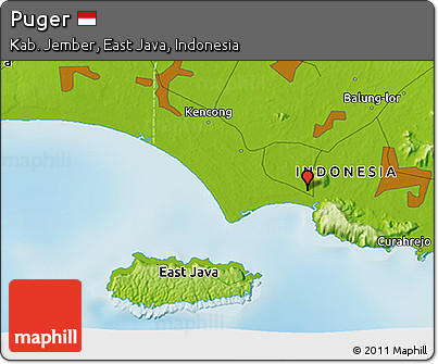 Physical 3D Map of Puger