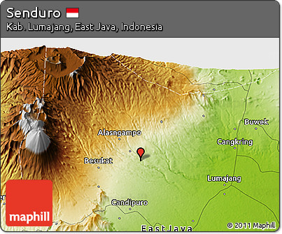 Physical 3D Map of Senduro
