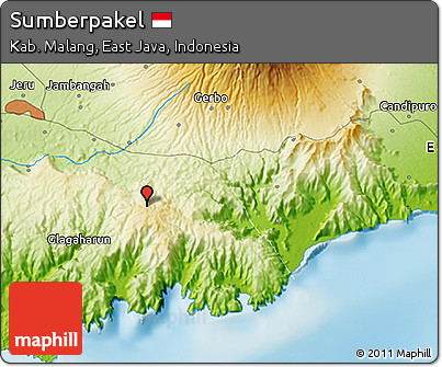 Physical 3D Map of Sumberpakel