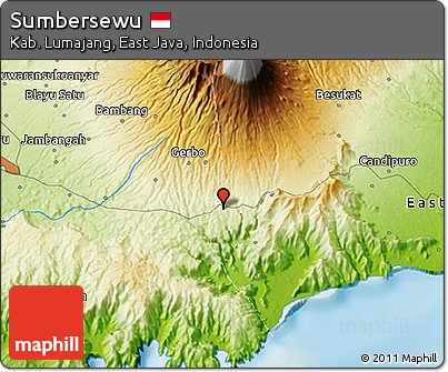 Physical 3D Map of Sumbersewu