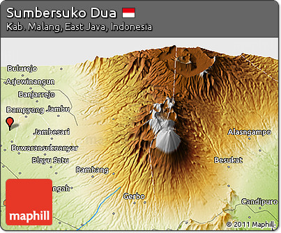 Physical 3D Map of Sumbersuko Dua