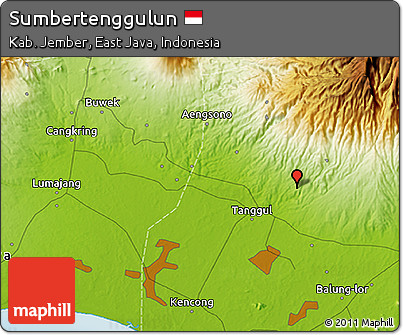 Physical 3D Map of Sumbertenggulun
