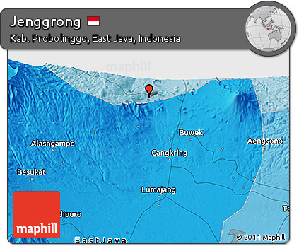 Political 3D Map of Jenggrong