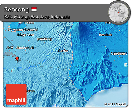Political 3D Map of Sencong