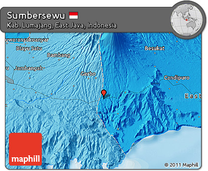 Political 3D Map of Sumbersewu
