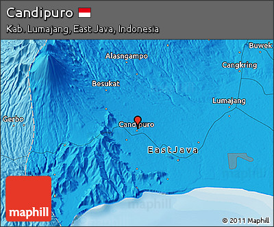 Political 3D Map of Candipuro