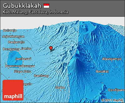Political 3D Map of Gubukklakah
