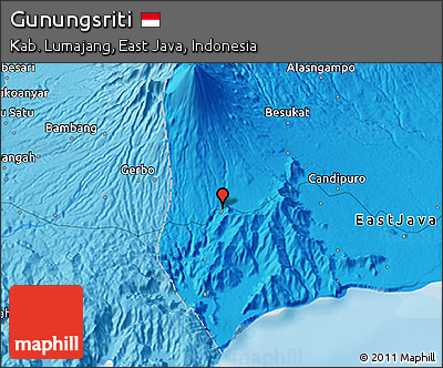 Political 3D Map of Gunungsriti