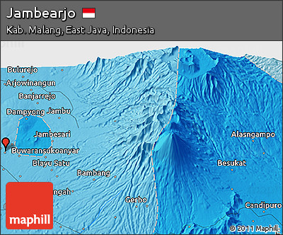 Political 3D Map of Jambearjo