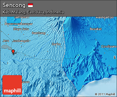 Political 3D Map of Sencong