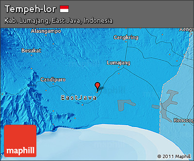 Political 3D Map of Tempeh-lor