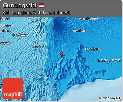 Political 3D Map of Gunungsriti