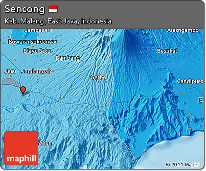 Political 3D Map of Sencong