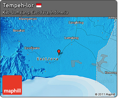 Political 3D Map of Tempeh-lor