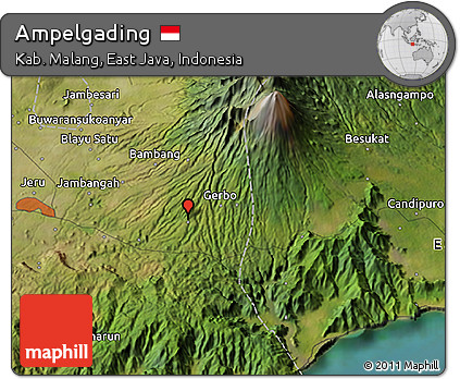 Satellite 3D Map of Ampelgading