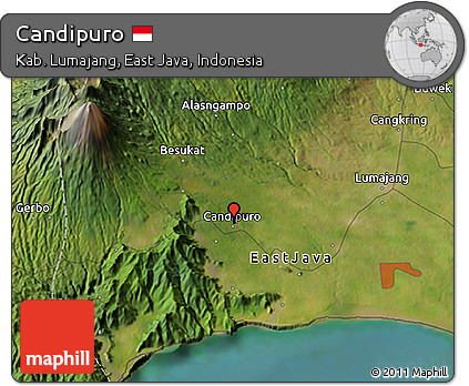 Satellite 3D Map of Candipuro