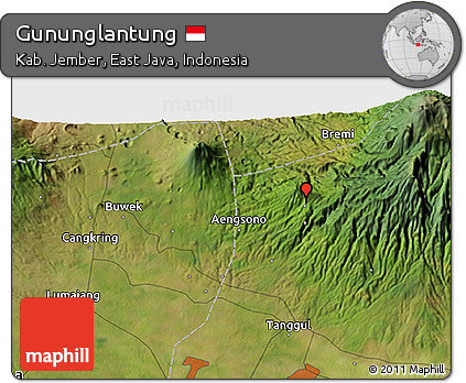 Satellite 3D Map of Gununglantung