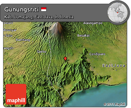 Satellite 3D Map of Gunungsriti