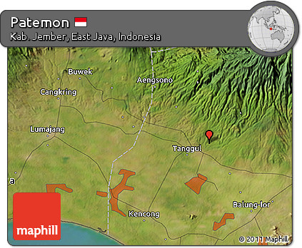 Satellite 3D Map of Patemon