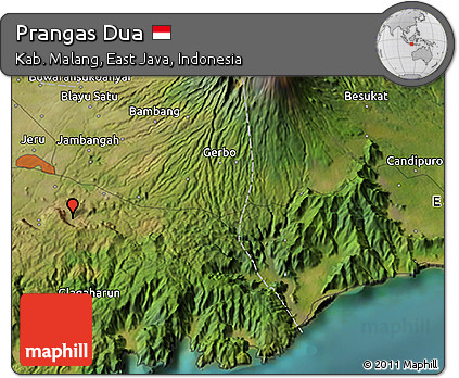 Satellite 3D Map of Prangas Dua
