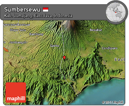 Satellite 3D Map of Sumbersewu