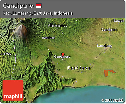 Satellite 3D Map of Candipuro