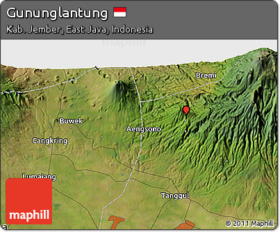 Satellite 3D Map of Gununglantung
