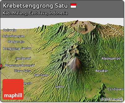 Satellite 3D Map of Krebetsenggrong Satu