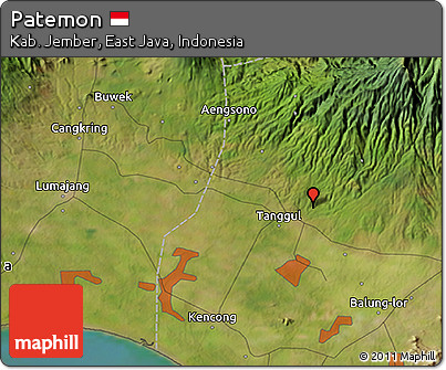 Satellite 3D Map of Patemon